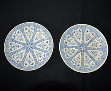 Lot 2 anciennes petites assiettes SARREGUEMINES U&C FRANCOIS 17,5cm XIXe 19e