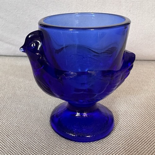 Coquetier verre bleu cobalt - coquetier,