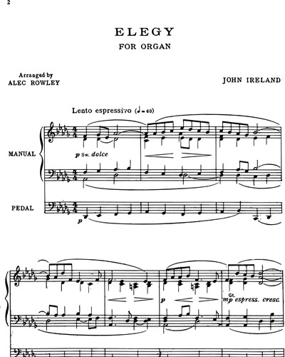 Ireland elegy arranged - , the