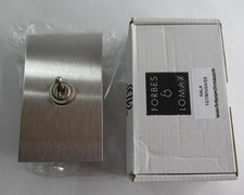 NEW FORBES & LOMAX STAINLESS STEEL 1-GANG SINGLE TOGGLE SWITCH ASSEMBLY