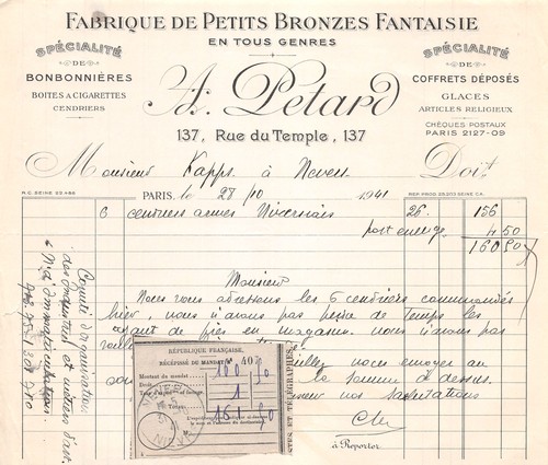 1393 1941 facture a - 1941, a.petard