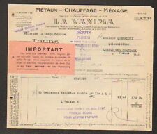 TOURS (37) Ets. METALLURGICAL / METALS "LA VANIMA" and 1926