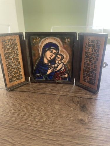 Ancien triptyque vierge - , de