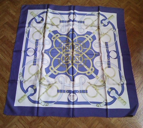Foulard hermès éperon or - hermès, "éperon