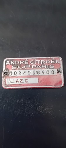 Plaque constructeur citroën - plaque,