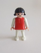 VINTAGE PLAYMOBIL (3208) CHILD - Girl Sweater Red & White Pants White