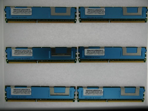 24gb 6x4gb mémoire pc2 5300 - 6x4gb, pc2-5300