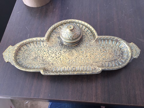 Ancien encrier laiton - ancien,
