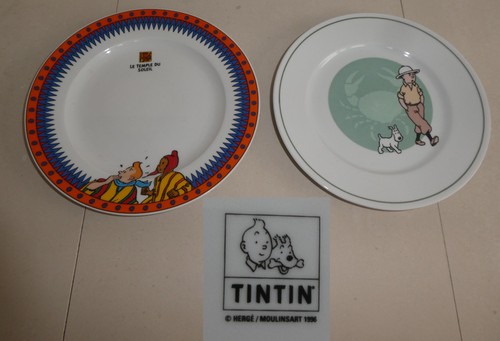 Assiettes tintin crabe - tintin,