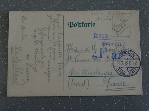 Carte prisonniers guerre - carte, de