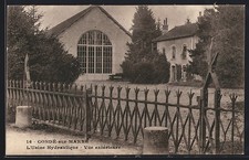 Old postcard Condé-sur-Marne, L'Usine Hydraulique, exterior view 