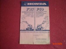 OLD SMALL ADVERTISING SHEET TILLERS HONDA F25 / F40