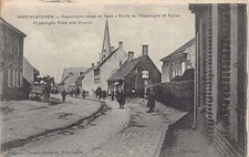 Belgium - WESTVLETEREN (W. Vl.) Poperingestraat and Church - First War