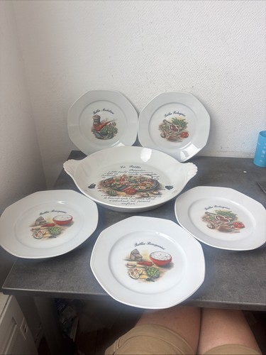 Ancien service plat paella - service,
