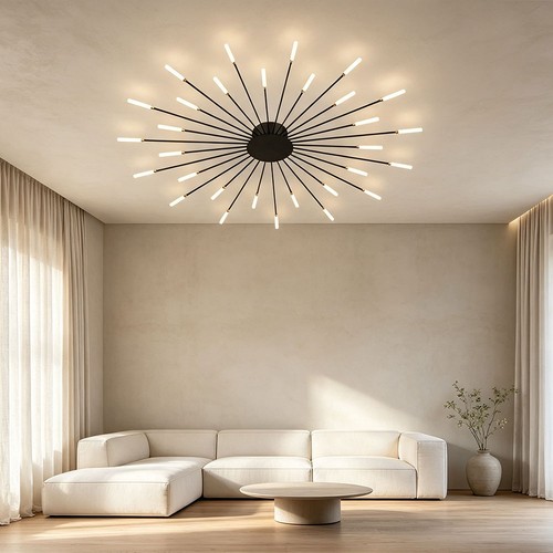 Lustre plafond rayonnant 128cm - plafond,