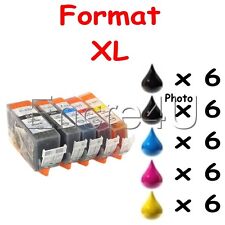 Lot 30 cartouches encre avec puce compatibles imprim. Canon Pixma PGI520 CLI521