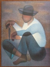 Louis Toffoli, reproduction lithographie, Le solitaire, 42cm x 32cm