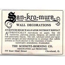 The Schmitz-Horning Co. San-Kro-Mura Wall Decorations Cleveland 1929 Ad SAI5-M9