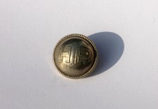 RARE ANTIQUE ENCRYPTED LIVERY UNIFORM BUTTON 2 INITIAL LETTER "HP" - HJ - 22mm