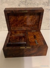 boite a bijoux en loupe de thuya avec sa clé