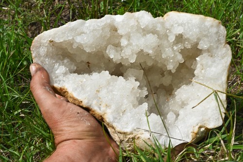 Moitié geode quartz du - de,