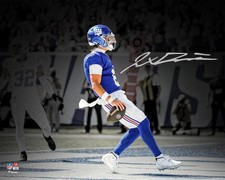 Jaxson Dart Giants Signed 16x20 2025 Week 4 First Touchdown Spotlight Photo