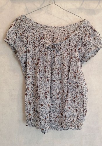 Blouse blanche bleue - blouse, et