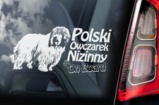 Polski Owczarek Nizinny Sticker, Car Window Decal, Gift Idea, Dog Sign - V01