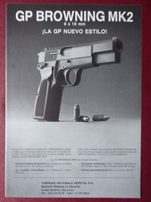 4/1986 PUB FN HERSTAL GP BROWNING MK2 PISTOL PISTOL ORIGINAL SPANISH AD