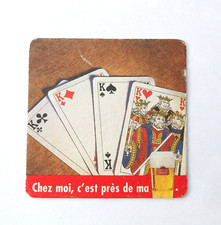 Sous bock  bière Stella Artois Chez moi, c'est près de ma