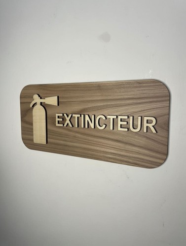 Panneau extincteur bois - panneau,