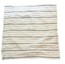 RALPH LAUREN Euro Sham Cotton Grain Sack 30" Blue Stripe Beachy European Square