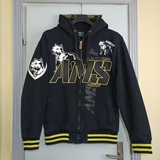 Vintage Amstaff naror Hoodie Black Men Jumper Size L