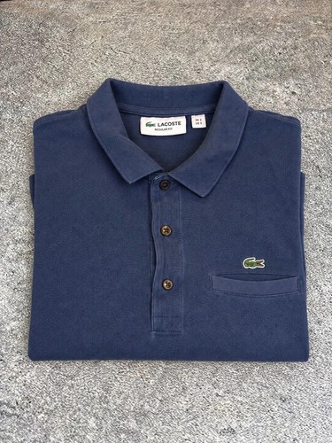Polo lacoste bleu marine - polo, poche