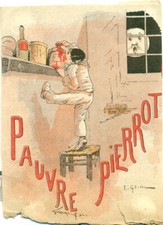 France Découpi Pauvre Pierrot eats jam signed by E. Grival