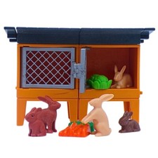 Playmobil lot 2 cages lapins