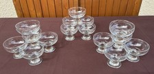 Lot of 15 Standing Glass Ice Cups, 1960s/70s
