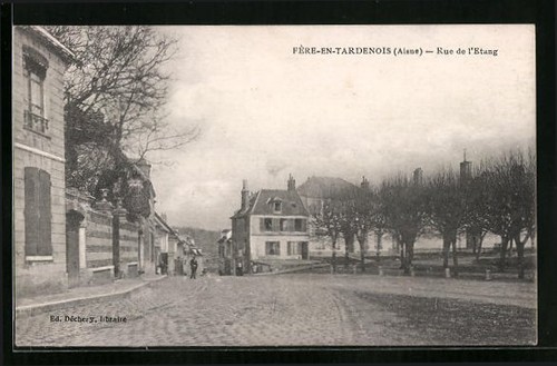 Cpa fère tardenois rue - fère-en-tardenois,, de