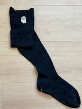 Antique pair of black women wool stockings? thick fabrics in spring