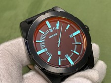 DIESEL DZ-1632 Blue Leather Strap 5 ATM S/S QUARTZ MEN'S WATCH