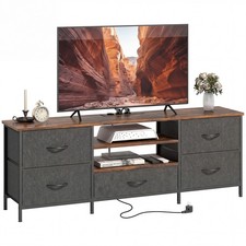 HOMCOM Meuble TV 140x30x50cm