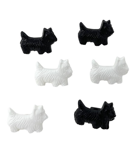 Bouton chien ecossais 17mm - ecossais,