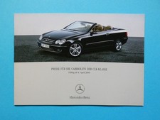 Brochure / Price List - Mercedes A209 - CLK Cabriolet / Convertible / 55 AMG - 04/05