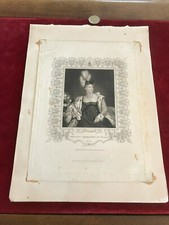gravure ancienne N 55 princesse charlotte de galle