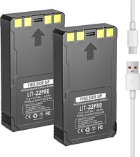 2-Pack Rechargeable LIT-22 Battery Compatible with Trail Camera Flex-M Flex G-36