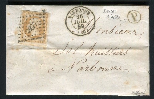 Rare lettre salles aude - rare, d'aude