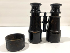 Vtg 40s Jumelle Marine binoculars, metal/leather w/original leather case, GVC