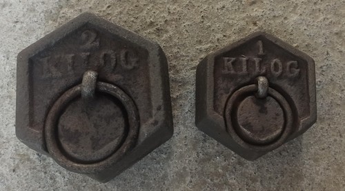 Anciens poids hexagonale - kg,