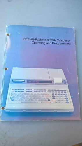 9825a calculator operating - hp,
