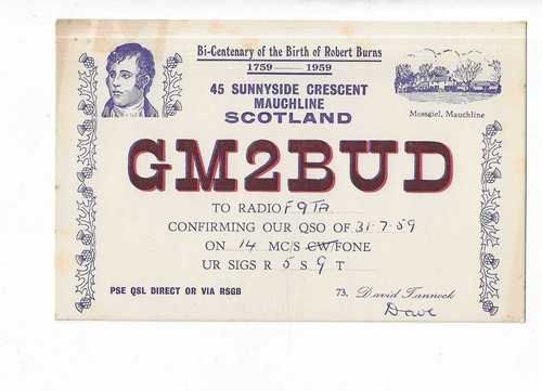 Carte qsl radio - carte, amateur
